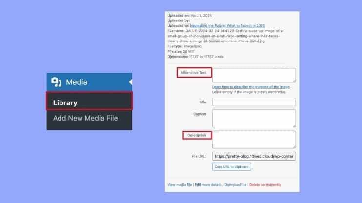 wordpress image alt text