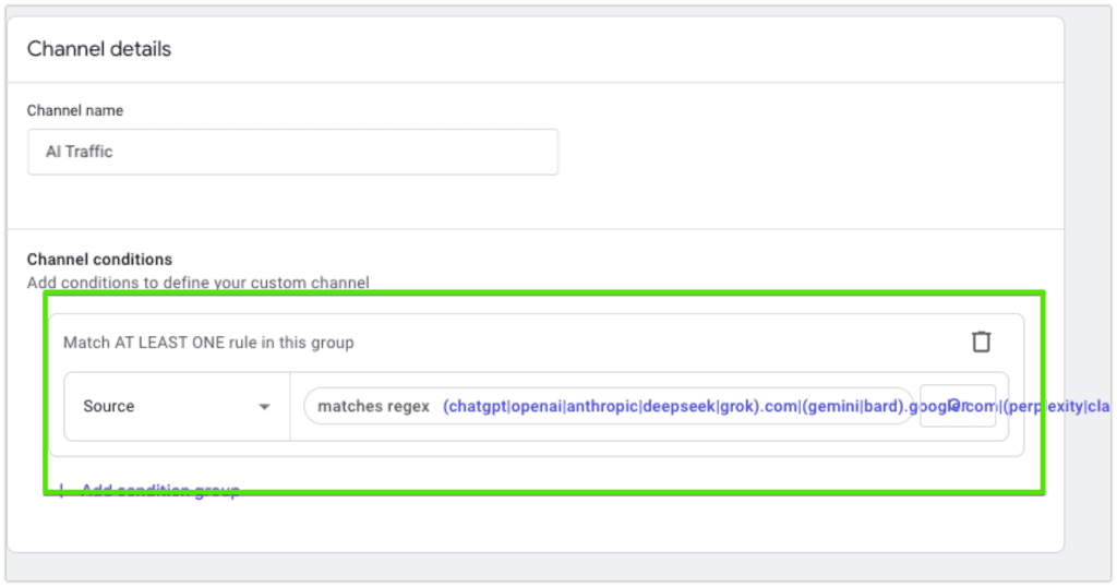 how to track ai search traffic in ga4 step 3